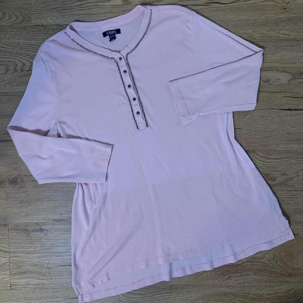 CHAMPS| SEQUIN DETAIN 3/4 SLEEVE